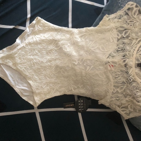 1st item: Sheer jean shirt- Color: black and blue size Medium brand New - Picture 5 of 5